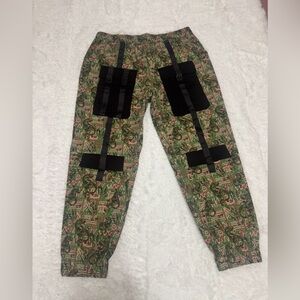 New 3x men’s Dino dinosaur rave festival cargo pants outfit camp pockets raver